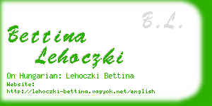 bettina lehoczki business card